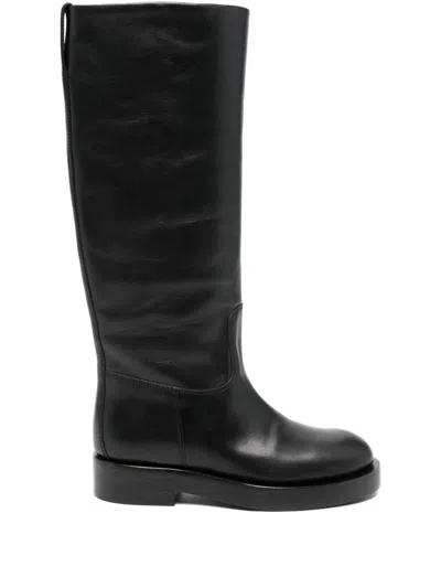 Paris Texas Black Napa Leather Boots In Black