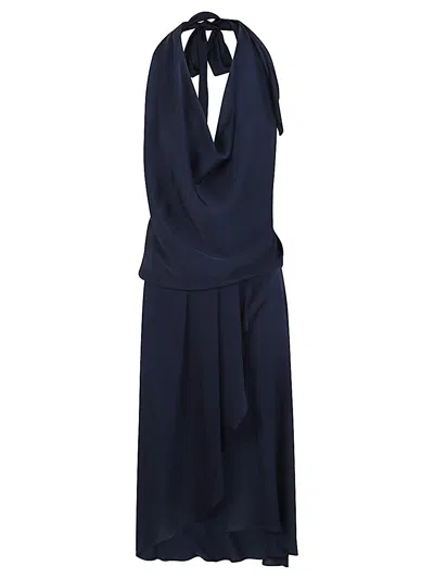 Silk95five Worth Ave Silk Short Dress In Blue