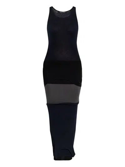 Balenciaga Women Upside Down Long Dress In Black