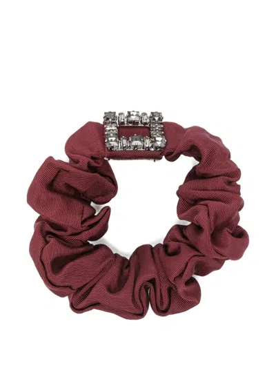 Roger Vivier Tres Vivier Scrunchie In Brown