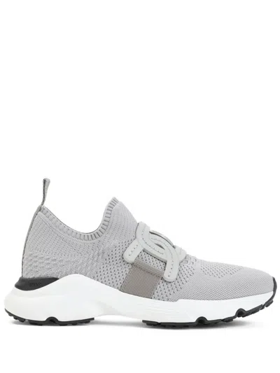 Tod's Breathable Grey Sneakers With Supportive Rubber Sole In Gray