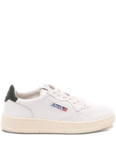 Autry Minimalist Low-top Sneakers With Perforated Detailing In White