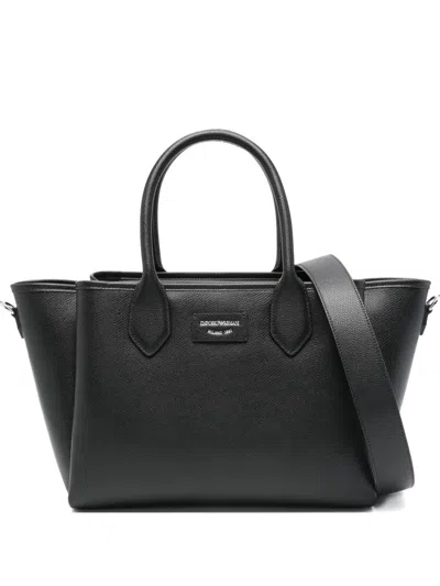 Emporio Armani Medium Tote Bag In Black