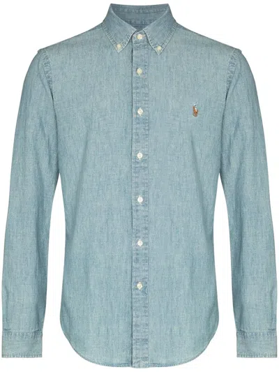 Polo Ralph Lauren Cotton Chambray Button-down Shirt In Blue