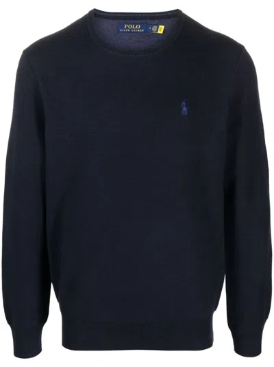 Polo Ralph Lauren Polo Pony Motif Sweater In Blue