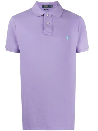 Polo Ralph Lauren Pique Polo Shirt Polo Shirts Purple In Cactus Purple/c6103