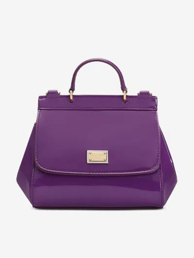 Dolce & Gabbana Samall Sicily Tote Bag In Purple