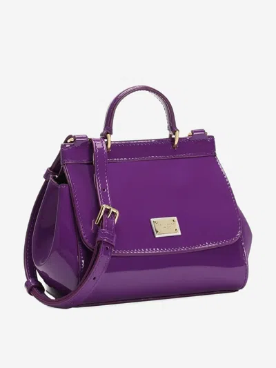 Dolce & Gabbana Samall Sicily Tote Bag In Purple