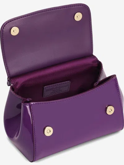 Dolce & Gabbana Samall Sicily Tote Bag In Purple