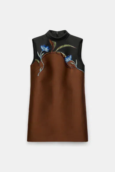 Dorothee Schumacher High-neck Embroidered Dress In Multi