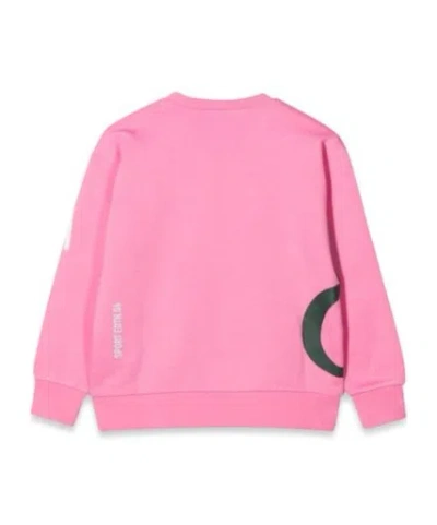 Dsquared2 Kids Allover Writing Printed Crewneck Sweatshirt In Pink