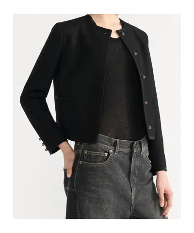 Dior Cropped Jacket In Black