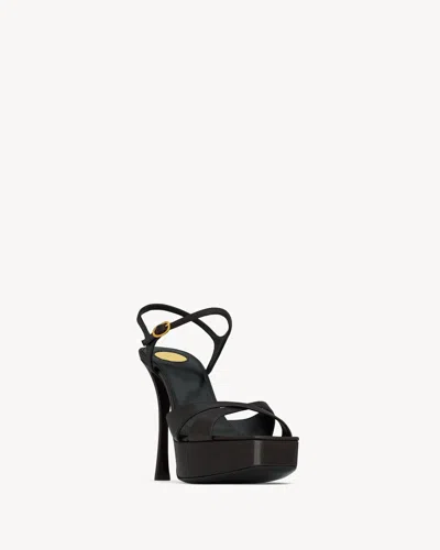 Saint Laurent Debbie Platform Sandals In Smooth Leather