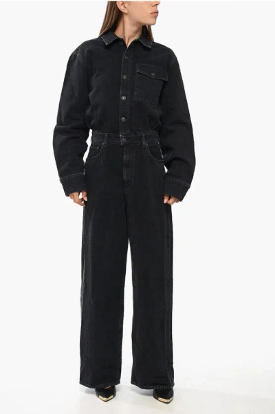 Agolde Denim Tane Jumpsuit In Black