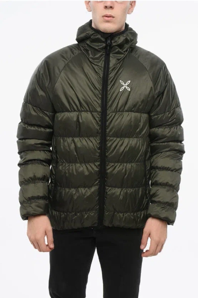 Montura Rip Stop Checked Skill Lightweight Down Jacket In Green