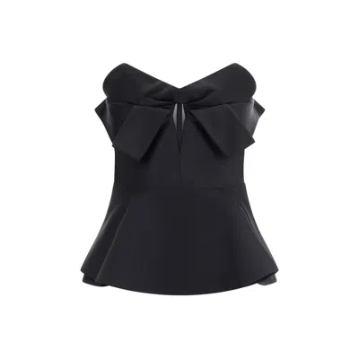 Alexander Mcqueen Silk Blend Corset In Black