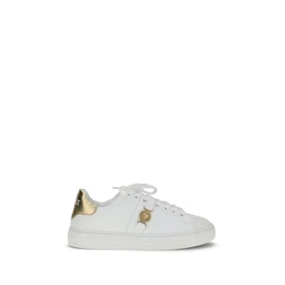 Versace Sneakers With Greek Key Motif In White