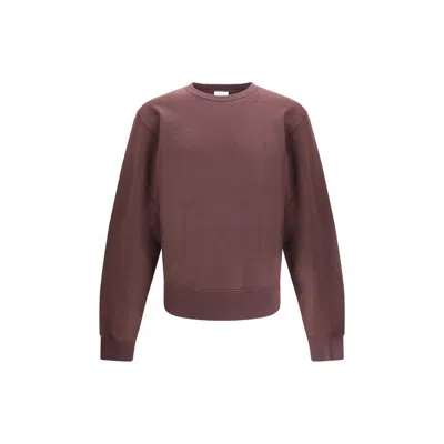 Saint Laurent Cassandre Embroidered Sweatshirt In Pink