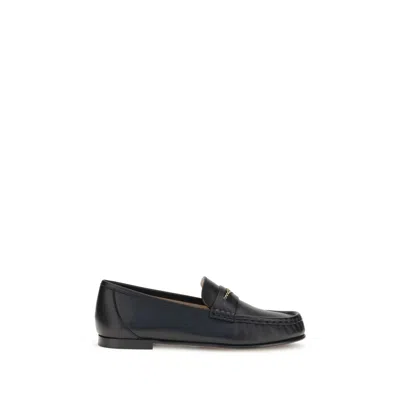 Chloé Chain-detail Loafers In Black