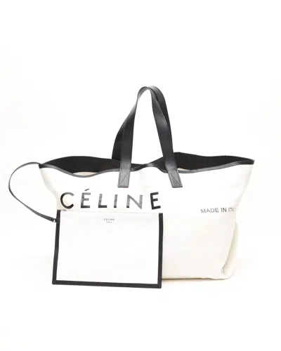Celine Céline Canvas Tote Bag In Pattern