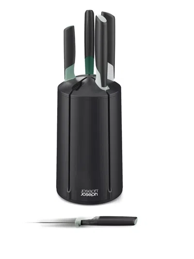 Joseph Joseph Rotating-block Knifes (set Of Five) In Black
