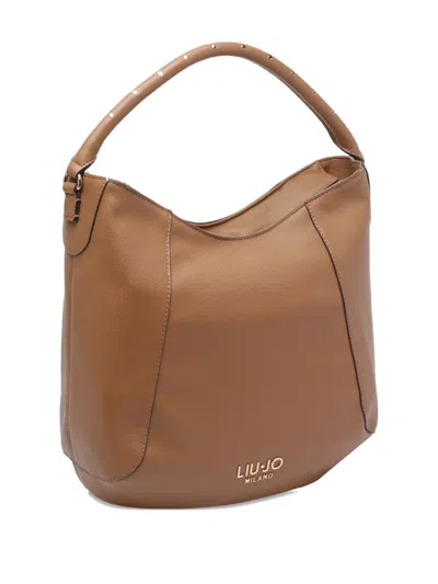 Liu •jo Liu Jo Studded Panel Top-handle In Brown