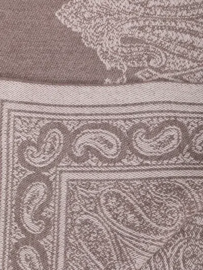 佩斯理图案流苏边毯子