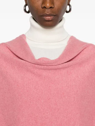 Eric Bompard Cowl-neck Cashmere Poncho In Gold