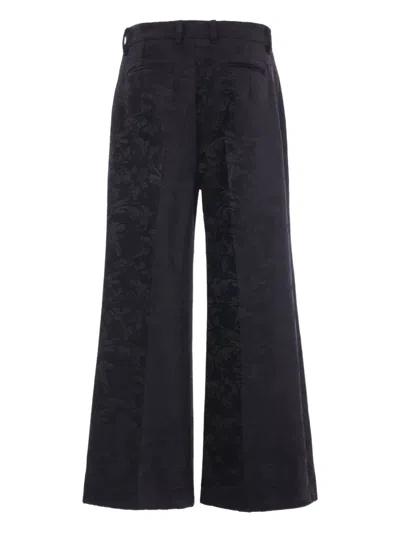 Chloé Damask-pattern Trousers In Black
