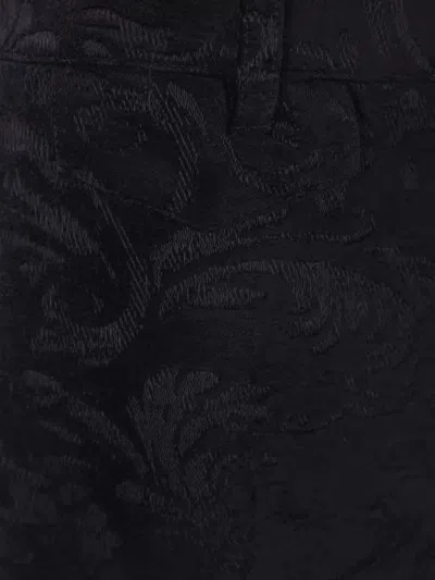 Chloé Damask-pattern Trousers In Black