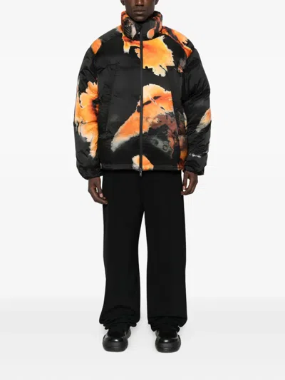 Y-3 Aop Padded Jacket In Black