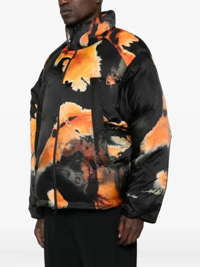 Y-3 Aop Padded Jacket In Black