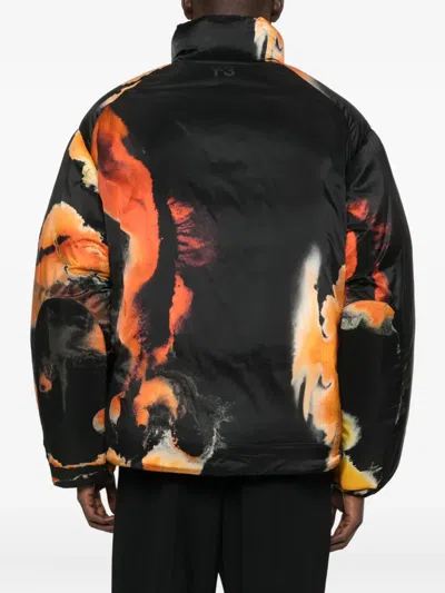 Y-3 Aop Padded Jacket In Black