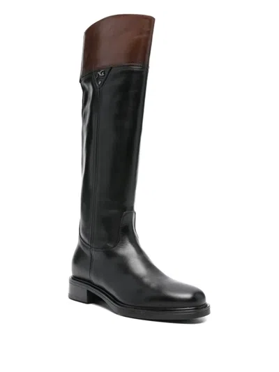 Nero Giardini Leather Logo-detail Boots In Multi