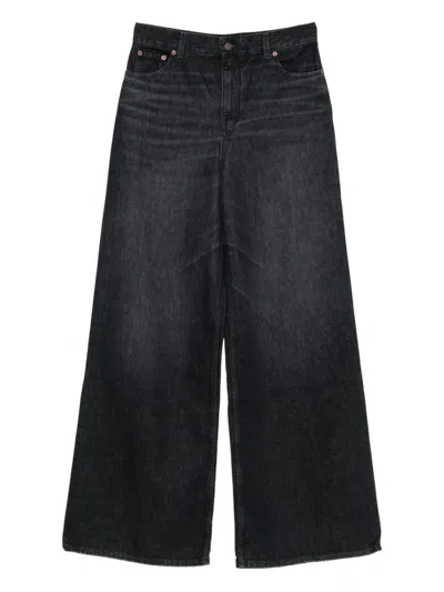 Chloé Chloe Loose Black Washed Jeans Women In Black