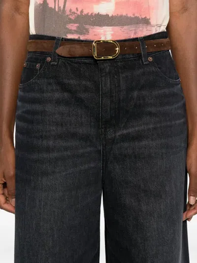 Chloé Chloe Loose Black Washed Jeans Women In Black