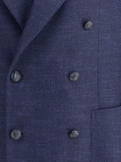 Tagliatore Double-breasted Blazer In Blue