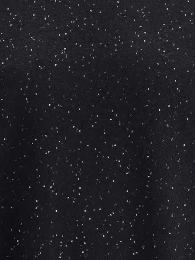 Fabiana Filippi Relaxed Short Sleeve Top With Sequin Embellishments In Black