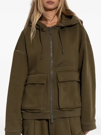 Dsquared2 Embroidered-logo Hoodie In Green