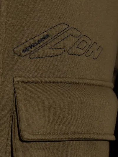 Dsquared2 Embroidered-logo Hoodie In Green
