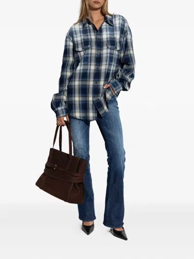 Dsquared2 Checked-pattern Shirt In Blue