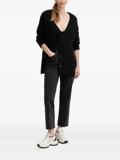 Silvian Heach Buttoned-front Cardigan In Black