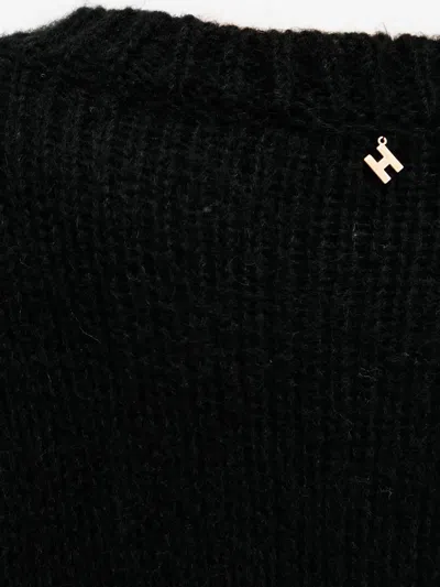 Silvian Heach Buttoned-front Cardigan In Black