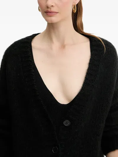 Silvian Heach Buttoned-front Cardigan In Black