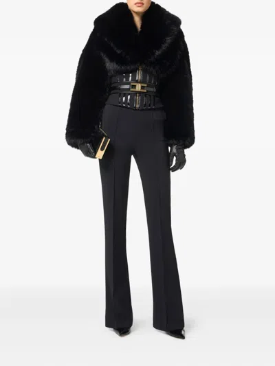 Elisabetta Franchi Black Bustier Jacket In Black