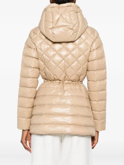 Mackage Light Camel Nylon Down Jacket In Neutral