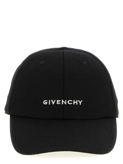 Givenchy Round Visor Cap With Embroidered Logo In Black