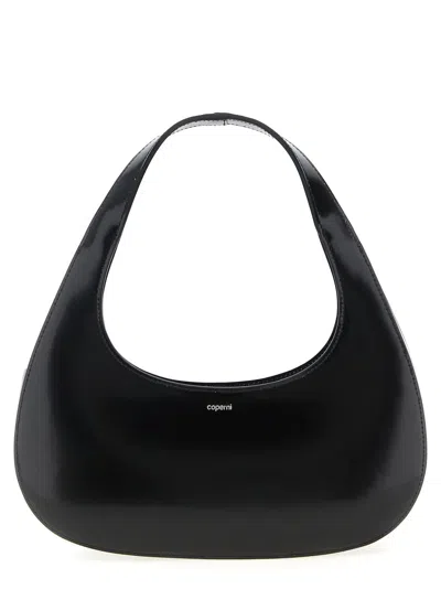 Coperni Curved Glossy Top Handle Bag In Black