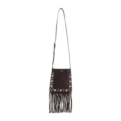 Valentino Brown Nellcote Small Crossbody Bag In Black