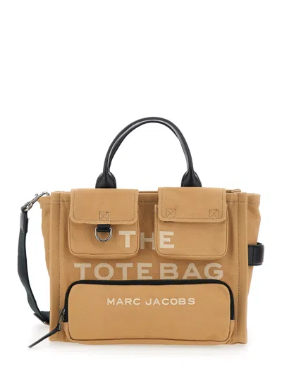 Marc Jacobs Medium Cargo Tote Bag Beige In Canvas In Nude